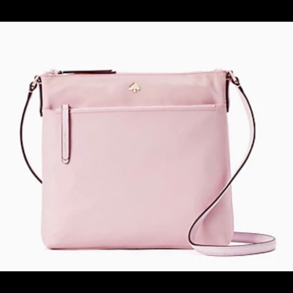 Jae Flat Crossbody Purse. Serendipity Pink